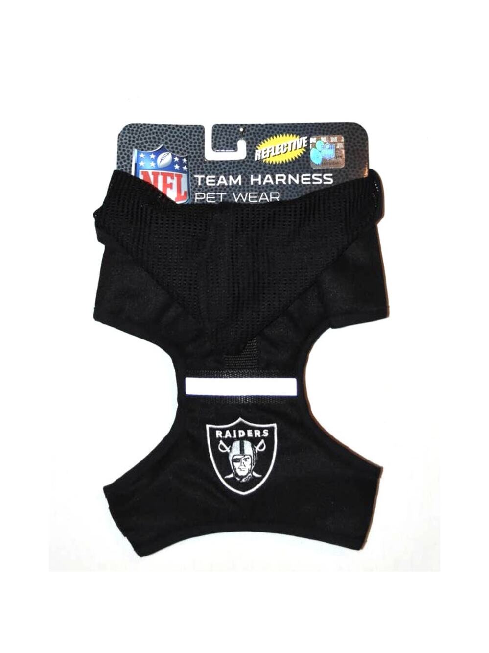 MED Oakland Raiders Dog Harness with Mesh Hoodie